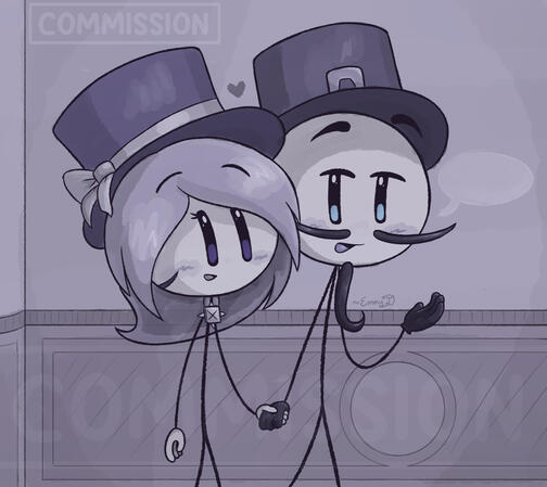 Nova (OC) &amp; Jacques Kensington [two simple-shape, semi-color]